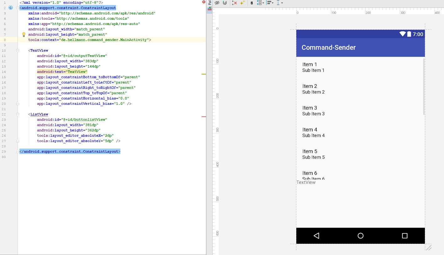 Main-Layout der App